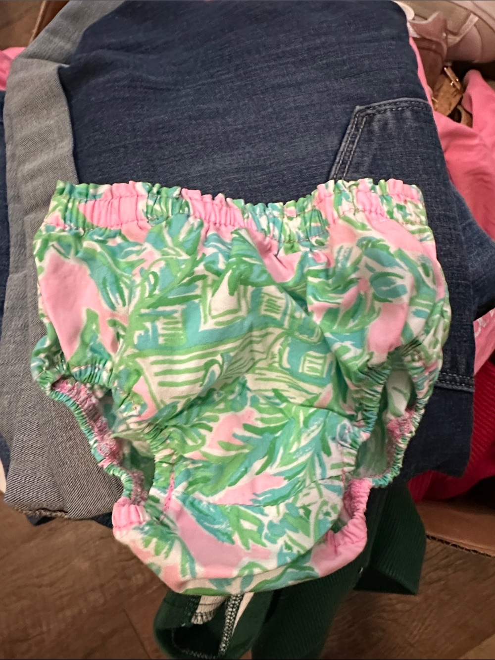 Lilly Pulitzer Pink & Green Tropical Floral Diaper Cover